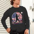 Women's Batter Patriotic American Flag Baseball Silks Unisex Long Sleeve T-Shirt Women's Batter Patriotic American Flag Baseball Silks Unisex Long Sleeve T-Shirt