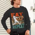 Women's Eat Sleep Baseball Repeat Vintage Player Sport Lover Retro Unisex Long Sleeve T-Shirt Women's Eat Sleep Baseball Repeat Vintage Player Sport Lover Retro Unisex Long Sleeve T-Shirt