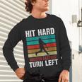 Women's Retro Hit Hard Run Fast Turn Left Baseball Lover Unisex Long Sleeve T-Shirt Women's Retro Hit Hard Run Fast Turn Left Baseball Lover Unisex Long Sleeve T-Shirt