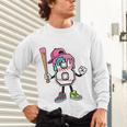 8th Birthday Baseball Ice-Cream Drip 8 Years Old Boys Girls Unisex Long Sleeve T-Shirt