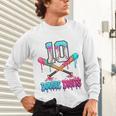 Baseball 10 Year Old Ice Cream Drip 10th Bday Double Digits Unisex Long Sleeve T-Shirt Baseball 10 Year Old Ice Cream Drip 10th Bday Double Digits Unisex Long Sleeve T-Shirt