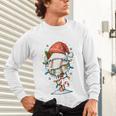 Baseball Christmas Ball Hat Snow Winter Premium Tri-Blend Unisex Long Sleeve T-Shirt