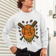 Baseball Drip Ice Cream Dripping Blaze Hunter Orange Camo Unisex Long Sleeve T-Shirt Baseball Drip Ice Cream Dripping Blaze Hunter Orange Camo Unisex Long Sleeve T-Shirt