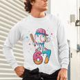 Baseball Drip Number 67 Six Seven Meme Ice Cream Dripping Unisex Long Sleeve T-Shirt