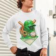 Baseball Life Style Ice Cream Drip Green Premium Tri-Blend Unisex Long Sleeve T-Shirt