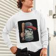 Cool Dollar Bill Guy With Cap And Baseball Costume Premium Tri-Blend Unisex Long Sleeve T-Shirt Cool Dollar Bill Guy With Cap And Baseball Costume Premium Tri-Blend Unisex Long Sleeve T-Shirt