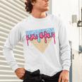 Ice Cream Baseball Cone Dripping Sprinkles Kids Boys Summer Premium Tri-Blend Unisex Long Sleeve T-Shirt