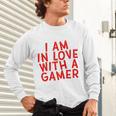 I Am In Love With A Gamer Cute Valentines Day Gamer Couple Raglan Baseball Tee Unisex Long Sleeve T-Shirt