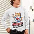 Take Meowt To The Ball Game Tee Slugger Cat Baseball Unisex Long Sleeve T-Shirt Take Meowt To The Ball Game Tee Slugger Cat Baseball Unisex Long Sleeve T-Shirt