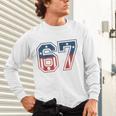 Number 67 USA Raglan Baseball Tee Unisex Long Sleeve T-Shirt Number 67 USA Raglan Baseball Tee Unisex Long Sleeve T-Shirt