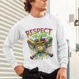Respect The Drip Mardi Gras Baseball Ice Cream Boys Carnival Unisex Long Sleeve T-Shirt