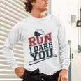 Run I Dare You Baseball Catcher Player Fan Unisex Long Sleeve T-Shirt Run I Dare You Baseball Catcher Player Fan Unisex Long Sleeve T-Shirt