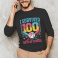 100 Days Of School Baseball Drip 100 Days Boy Girl Kids Unisex Long Sleeve T-Shirt