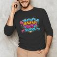 100 Days Of School Baseball Drip Ice Cream Costume Teachers Unisex Long Sleeve T-Shirt