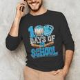 100 Days Of School Baseball Ice Cream Drip Student Kids Boys Unisex Long Sleeve T-Shirt
