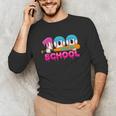 100 Days Of School Baseball Ice Cream Drip For Teacher Kid Unisex Long Sleeve T-Shirt 100 Days Of School Baseball Ice Cream Drip For Teacher Kid Unisex Long Sleeve T-Shirt
