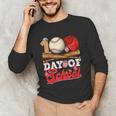 100 Days Of School Baseball Player Sports Game Teacher Kid Unisex Long Sleeve T-Shirt