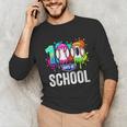 100 Days Of School Dripping Baseball Boys Kids Teacher Unisex Long Sleeve T-Shirt