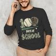 100 Days Of School Teacher Camo Baseball Boys Toddler Kids Unisex Long Sleeve T-Shirt