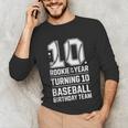 10th Birthday Rookie Of The Year Baseball Double Digit Humor Unisex Long Sleeve T-Shirt 10th Birthday Rookie Of The Year Baseball Double Digit Humor Unisex Long Sleeve T-Shirt