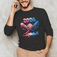 2026 American Flag Baseball Ice Cream Drip Bats Boys Unisex Long Sleeve T-Shirt 2026 American Flag Baseball Ice Cream Drip Bats Boys Unisex Long Sleeve T-Shirt