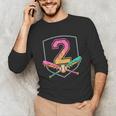 2nd Birthday Baseball Bat Ice-Cream Drip 2yrs Old Boys Kids Unisex Long Sleeve T-Shirt 2nd Birthday Baseball Bat Ice-Cream Drip 2yrs Old Boys Kids Unisex Long Sleeve T-Shirt