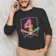 4th Birthday Baseball Bat Ice-Cream Drip 4yrs Old Boys Girls Unisex Long Sleeve T-Shirt 4th Birthday Baseball Bat Ice-Cream Drip 4yrs Old Boys Girls Unisex Long Sleeve T-Shirt