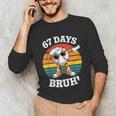 67 Days Of School Bruh Teacher Kids Dabbing Baseball Unisex Long Sleeve T-Shirt 67 Days Of School Bruh Teacher Kids Dabbing Baseball Unisex Long Sleeve T-Shirt