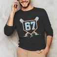 67 Ice Cream Drip Baseball Meme Six Seven Gen Alpha Unisex Long Sleeve T-Shirt