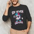67 Meme Six Seven Bruh Baseball Ice Cream Drip Unisex Long Sleeve T-Shirt