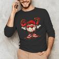 67 Valentine Day Baseball Chocolate Ice Cream Drip Unisex Long Sleeve T-Shirt