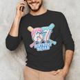 67th Birthday Squad Baseball Ice Cream Drip Birthday Squad Unisex Long Sleeve T-Shirt