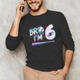 6th Birthday Boy Bro I'm 6 Year Old Baseball Ice Cream Drip Unisex Long Sleeve T-Shirt 6th Birthday Boy Bro I'm 6 Year Old Baseball Ice Cream Drip Unisex Long Sleeve T-Shirt