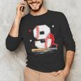 9 Years Old Baseball Birthday Boy 9th Bday Party Unisex Long Sleeve T-Shirt