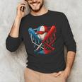 American Baseball Drip Graffiti Ball And Bat Unisex Long Sleeve T-Shirt