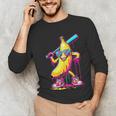 Banana With Baseball Bat Street Baseball Drip Unisex Long Sleeve T-Shirt Banana With Baseball Bat Street Baseball Drip Unisex Long Sleeve T-Shirt