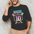 Baseball 10 Year Old Ice Cream Drip 10th Birthday Boy Player Unisex Long Sleeve T-Shirt Baseball 10 Year Old Ice Cream Drip 10th Birthday Boy Player Unisex Long Sleeve T-Shirt