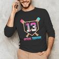 Baseball 13 Year Ice Cream Drip 13th Bday Official Teenager Unisex Long Sleeve T-Shirt Baseball 13 Year Ice Cream Drip 13th Bday Official Teenager Unisex Long Sleeve T-Shirt