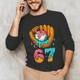 Baseball 67 Ice Cream Drip 67 Six Seven Meme 67th Birthday Unisex Long Sleeve T-Shirt Baseball 67 Ice Cream Drip 67 Six Seven Meme 67th Birthday Unisex Long Sleeve T-Shirt