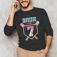 Baseball 7 Year Old Ice Cream Drip 7th Birthday Boys Player Unisex Long Sleeve T-Shirt