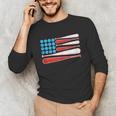 Baseball American Flag Patriotic USA Pride Unisex Long Sleeve T-Shirt Baseball American Flag Patriotic USA Pride Unisex Long Sleeve T-Shirt