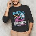 Baseball Or Bows Big Brother Loves You Gender Pink Or Blue Unisex Long Sleeve T-Shirt Baseball Or Bows Big Brother Loves You Gender Pink Or Blue Unisex Long Sleeve T-Shirt