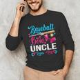 Baseball Or Bows Uncle Loves You Gender Reveal Unisex Long Sleeve T-Shirt