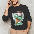 Baseball Boys Ice Cream Drip Baseball Boys Youth Mint Choco Unisex Long Sleeve T-Shirt