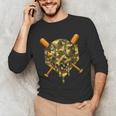 Baseball Camo Boys Ice Cream Youth Baseball Unisex Long Sleeve T-Shirt Baseball Camo Boys Ice Cream Youth Baseball Unisex Long Sleeve T-Shirt