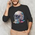 Baseball Catcher Mask Ice Cream Dripping Baseball Boys Unisex Long Sleeve T-Shirt Baseball Catcher Mask Ice Cream Dripping Baseball Boys Unisex Long Sleeve T-Shirt
