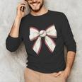 Baseball Coquette Bow Cute Baseball Game Unisex Long Sleeve T-Shirt