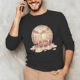 Baseball Drip Ice Cream Melting Illustration Unisex Long Sleeve T-Shirt Baseball Drip Ice Cream Melting Illustration Unisex Long Sleeve T-Shirt