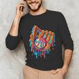 Baseball Drip Ice Cream Sprinkles Baseball Glove For Boys Unisex Long Sleeve T-Shirt