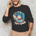 Baseball Drip Ice Cream Sprinkless Glove Boy Kid Unisex Long Sleeve T-Shirt Baseball Drip Ice Cream Sprinkless Glove Boy Kid Unisex Long Sleeve T-Shirt